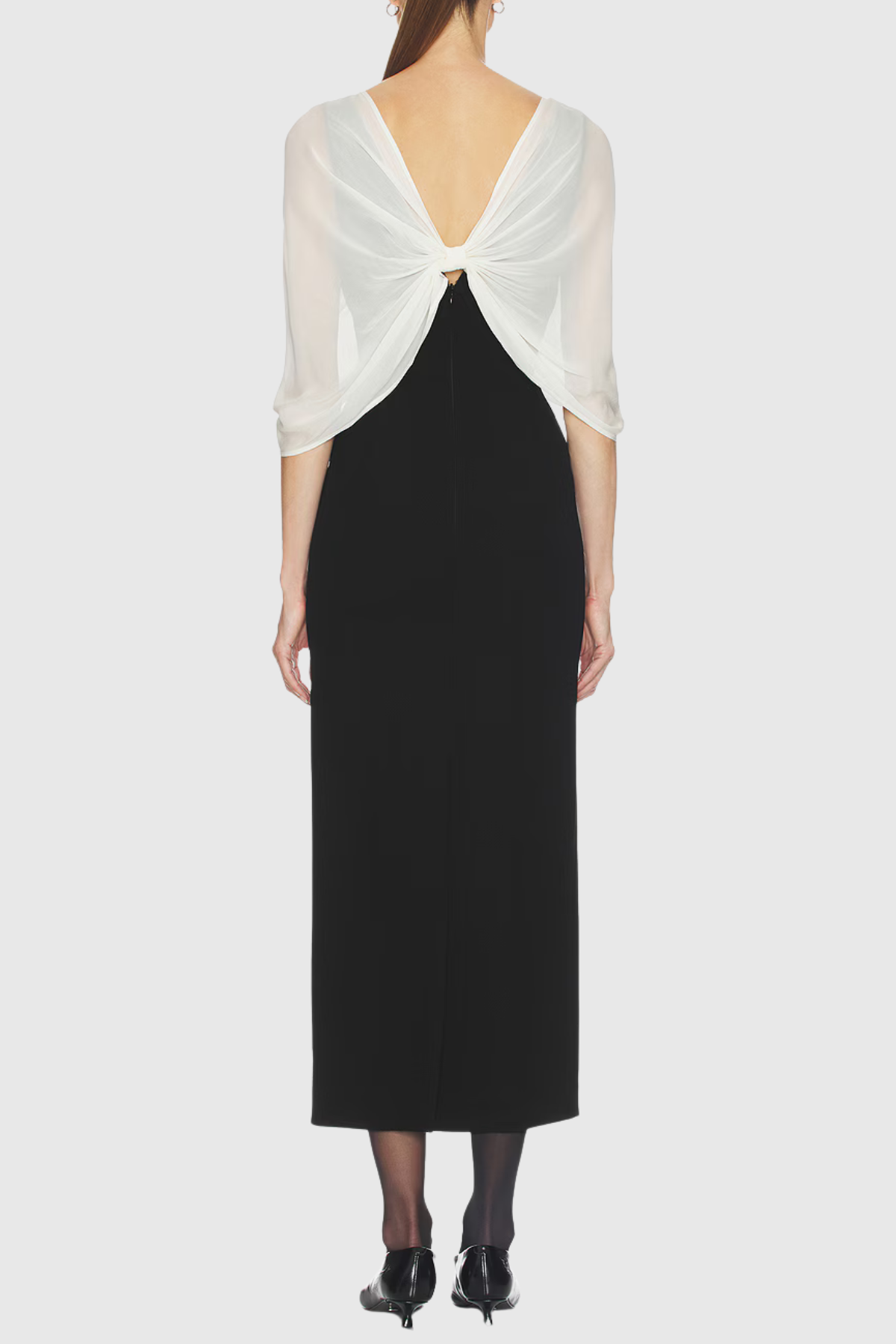 Emiare Bow Shawl Midi Dress
