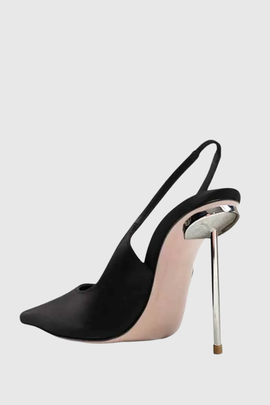 Emral Leather Slingback Steel Heels
