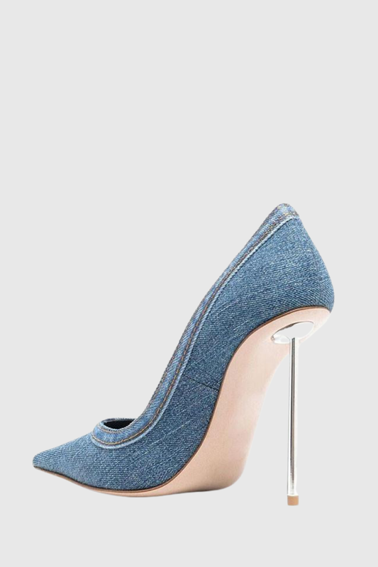 Emral Denim Steel Stiletto Pumps