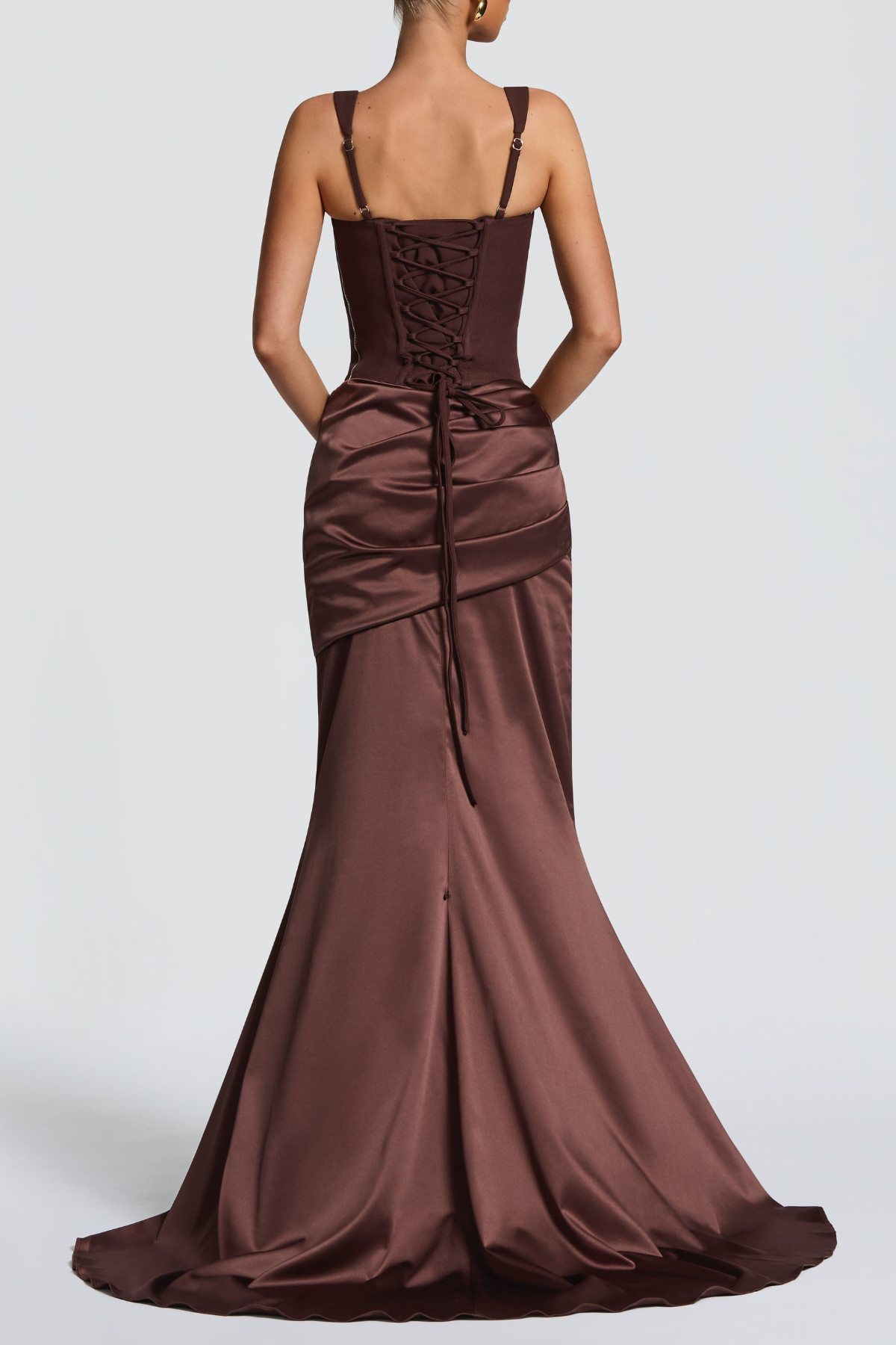 Felidsa Corset & Satin Maxi Skirt Set