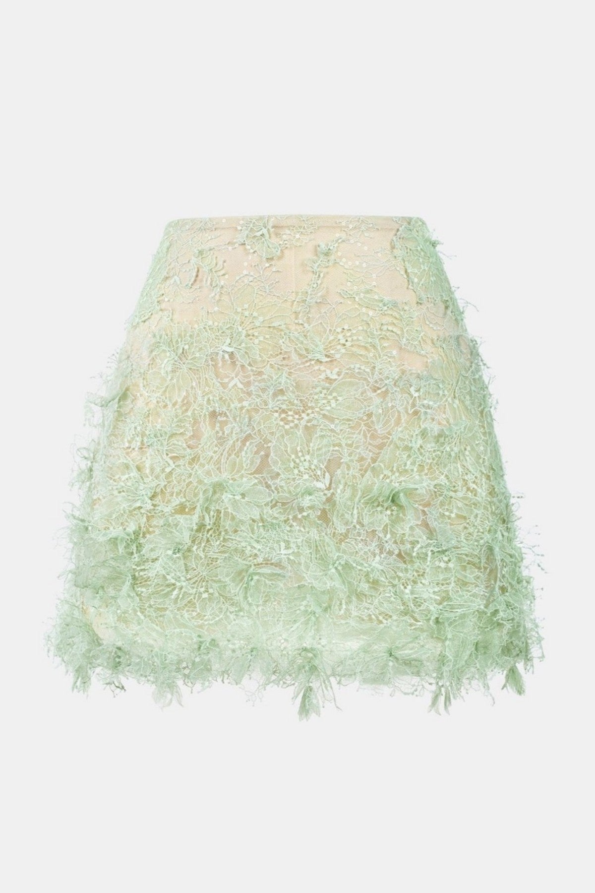 Finlia Lace Top & Mini Skirt Set - Green