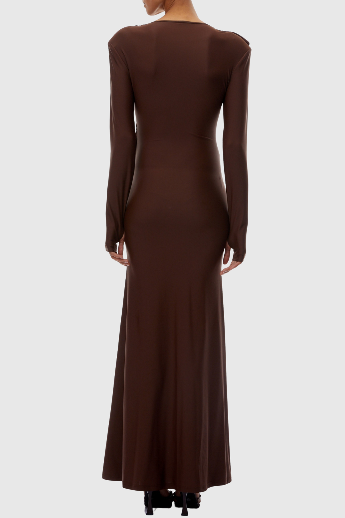 Geralda Asymmetric Twisted Maxi Dress