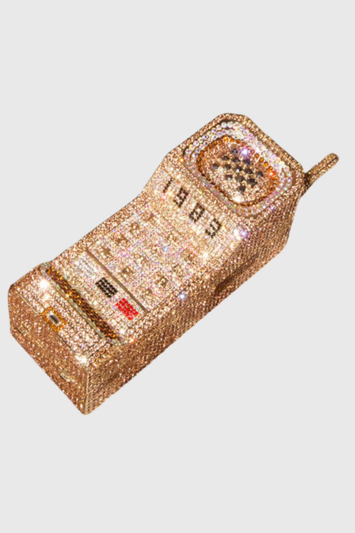 Griffin Phone Rhinestone Clutch - Gold