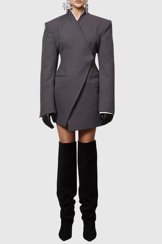 Hartfora Asymmetric Collarless Blazer