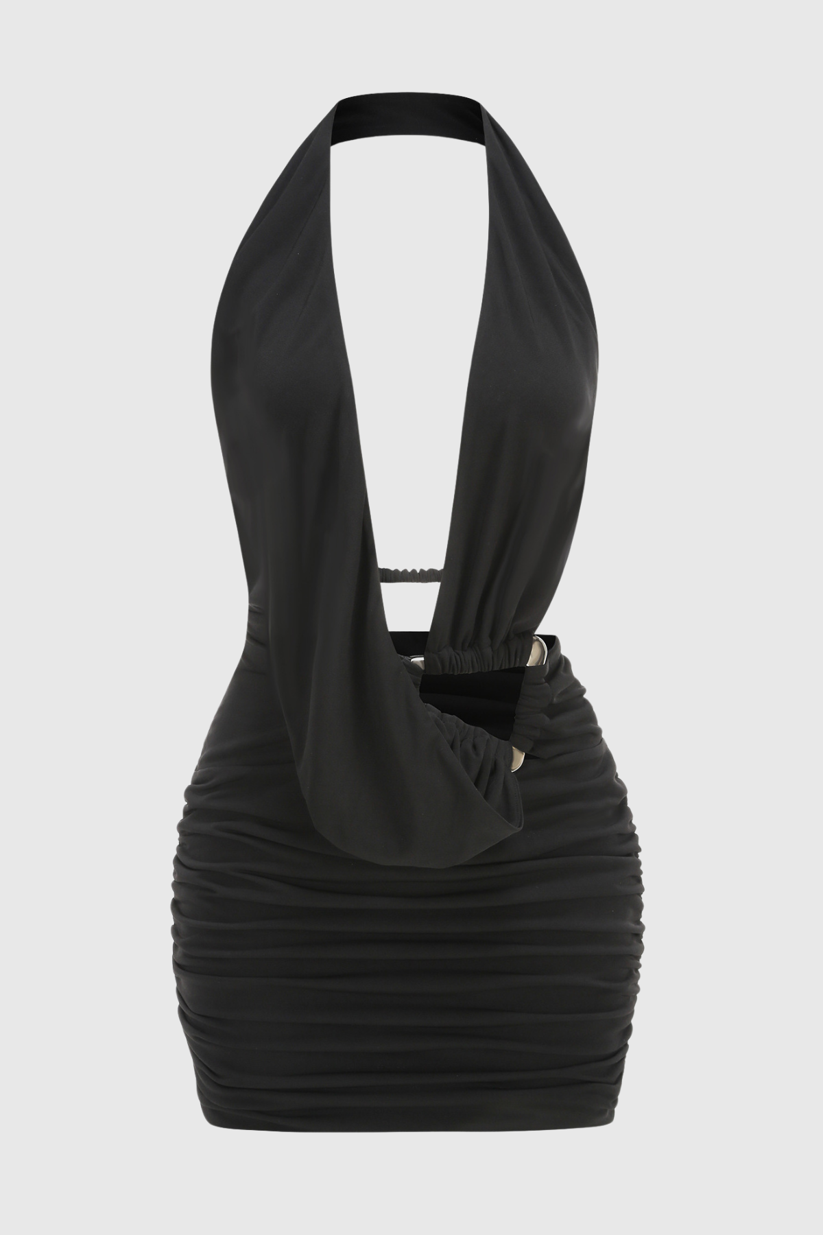 Heloise Halter Plunge Mini Dress