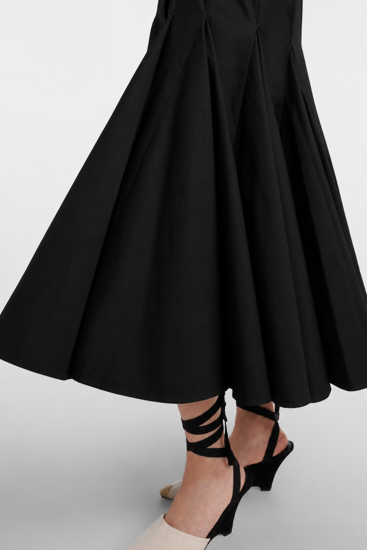Hirayo Panel Maxi Shirt Dress - Black