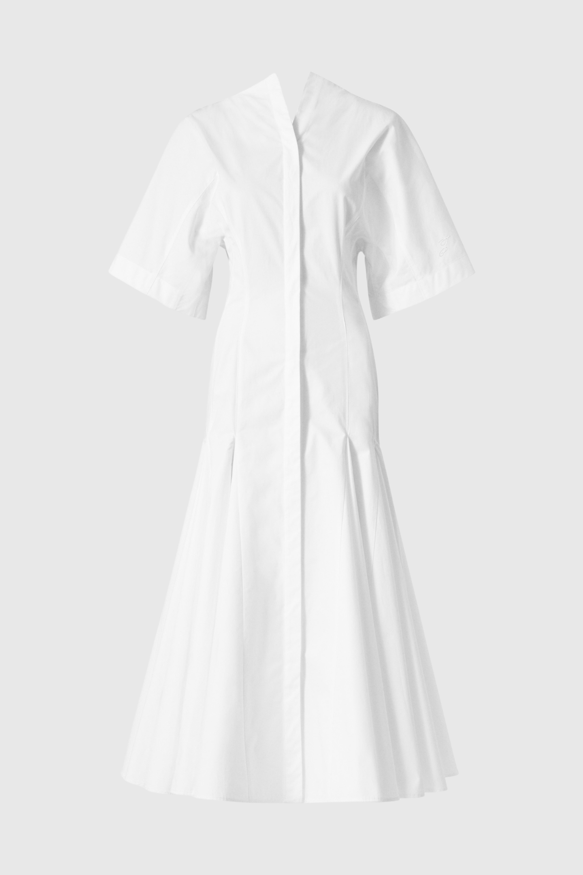 Hirayo Panel Maxi Shirt Dress - White