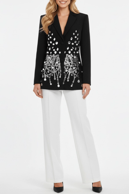 Hoyta Rhinestone Embellished Blazer