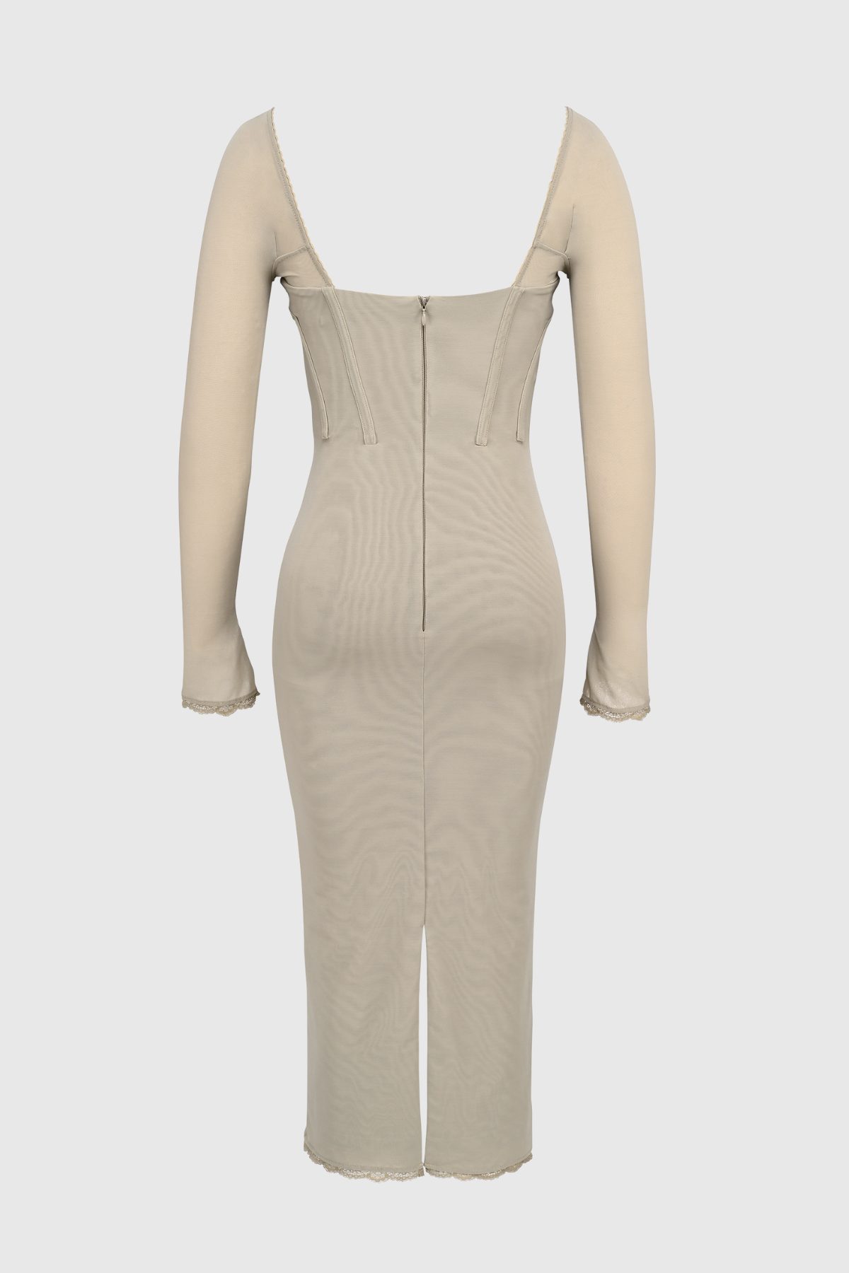 Iskra Corset Long Sleeve Midi Dress