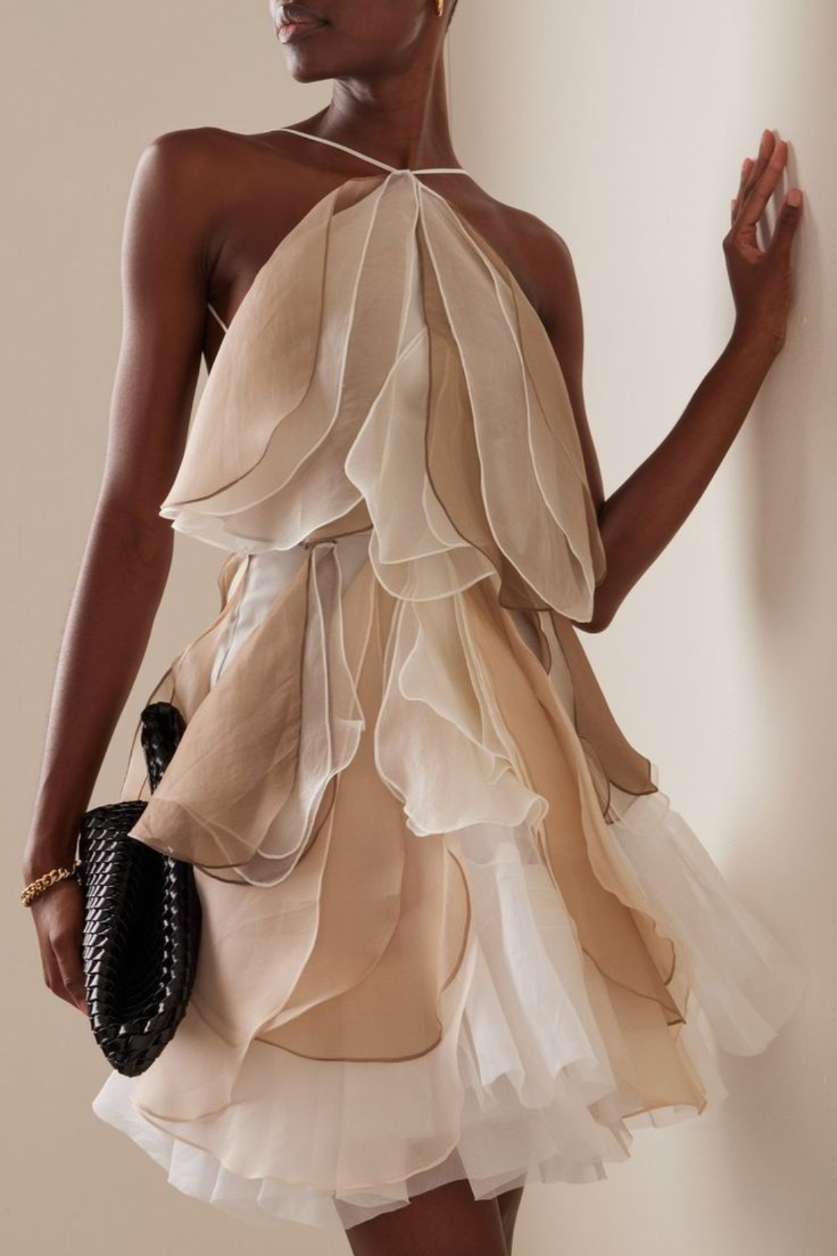 Jamal Halter Layer Midi Dress