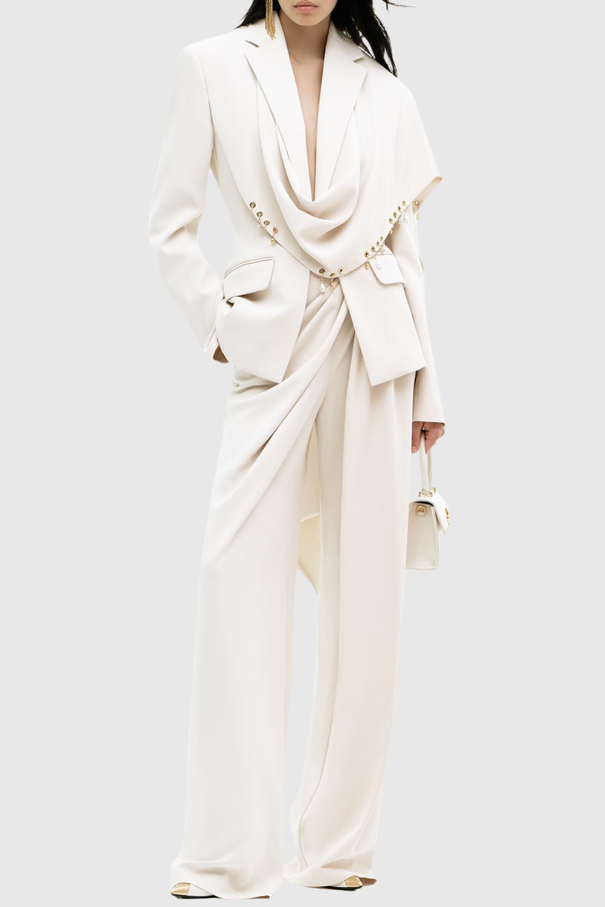 Josiah Asymmetric Draped Blazer