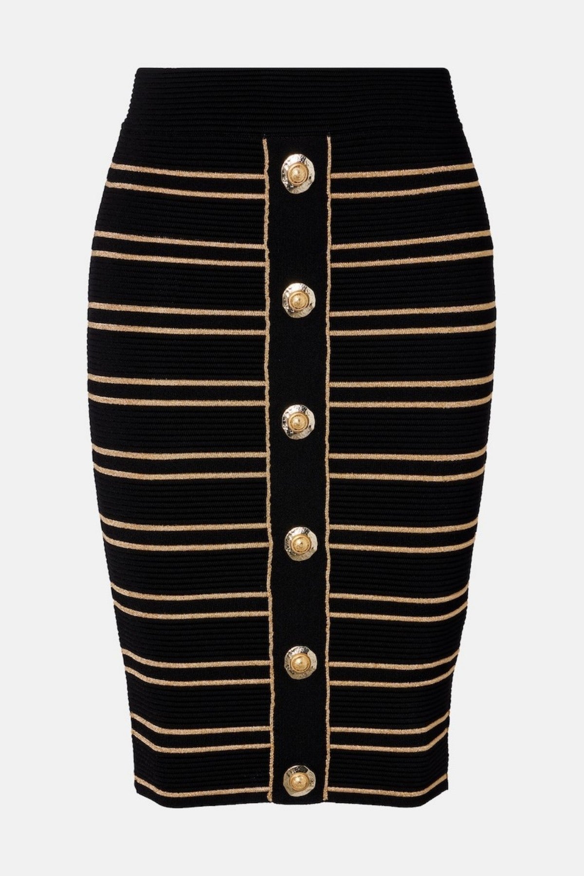Julius One Shoulder Striped Knit Top & Midi Skirt Set