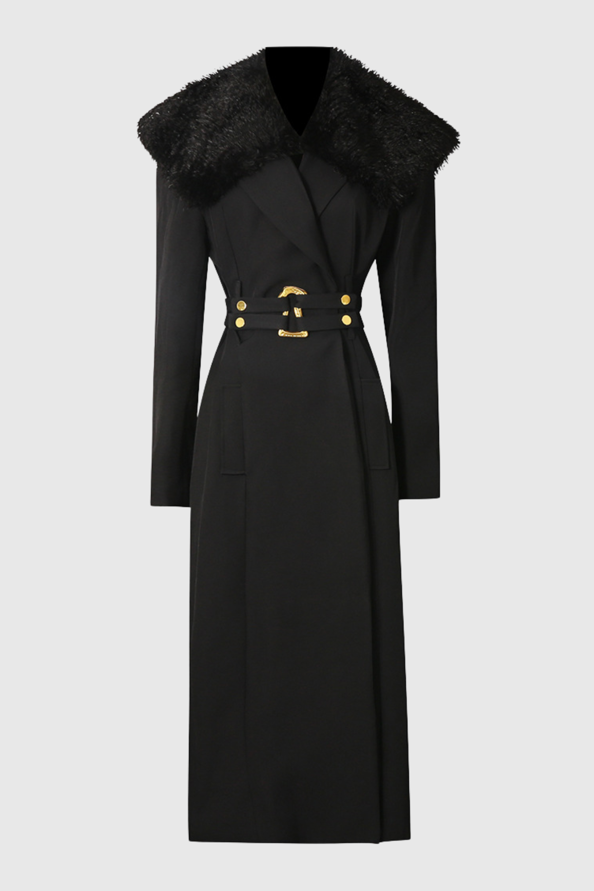 Kenna Faux Fur Belted Coat