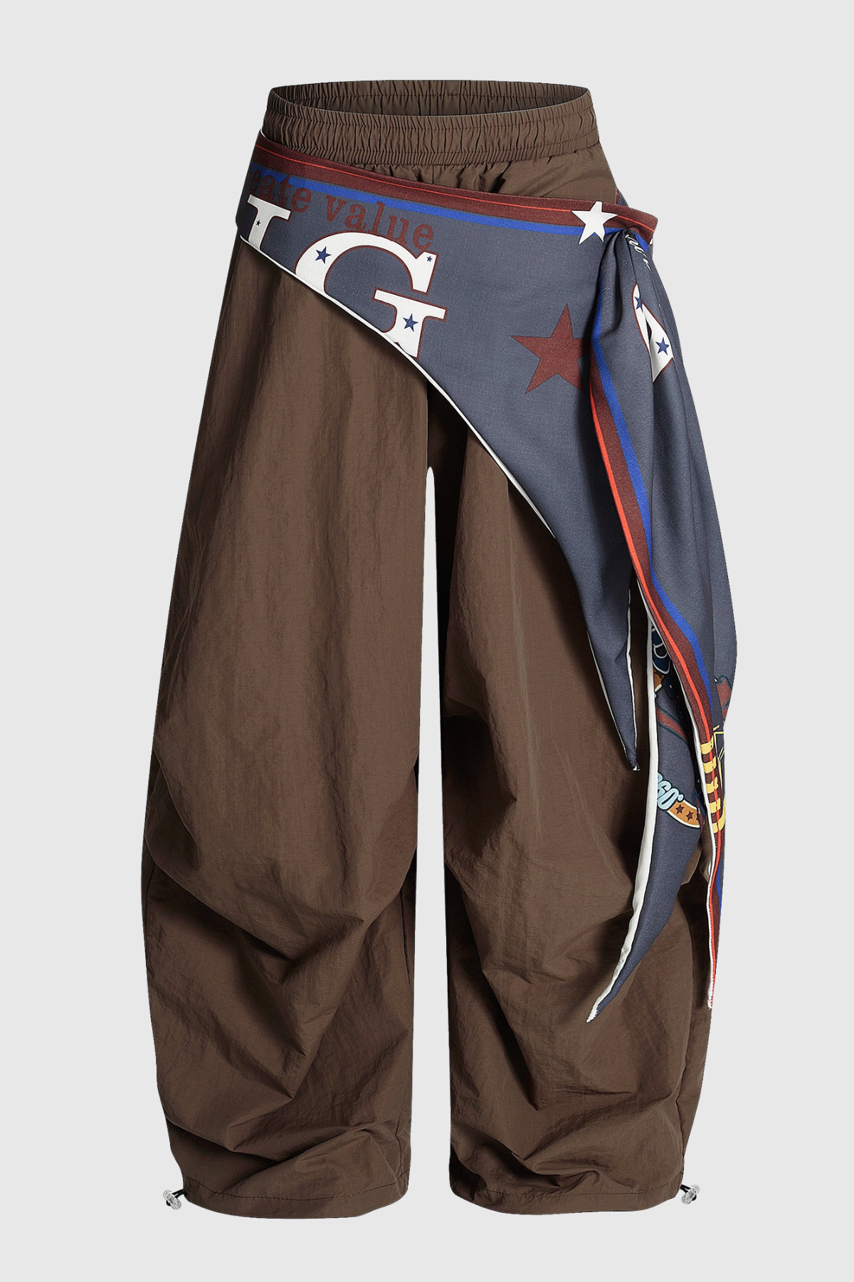 Kenta Baggy Cargo Pants - Brown