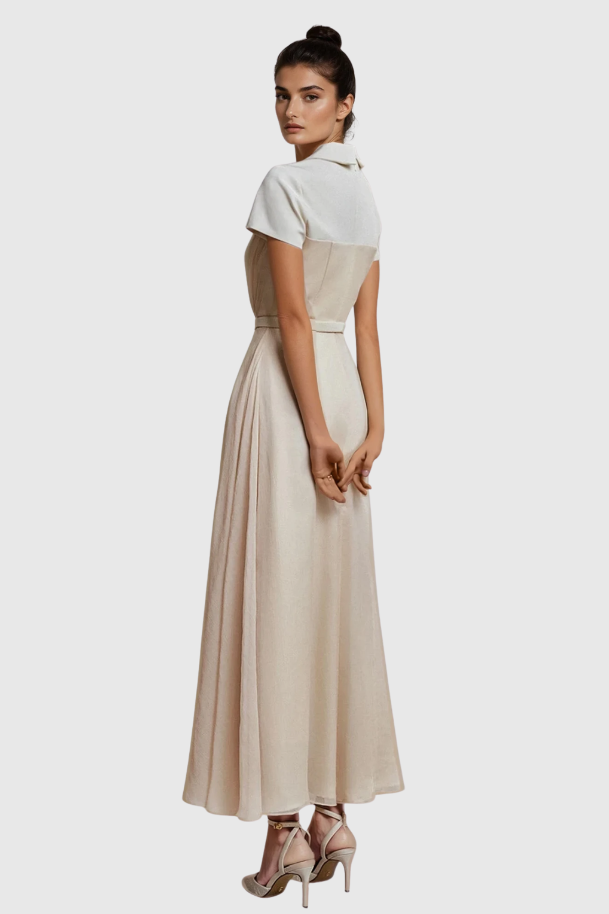 Kerio Deconstruct Pleated Maxi Dress