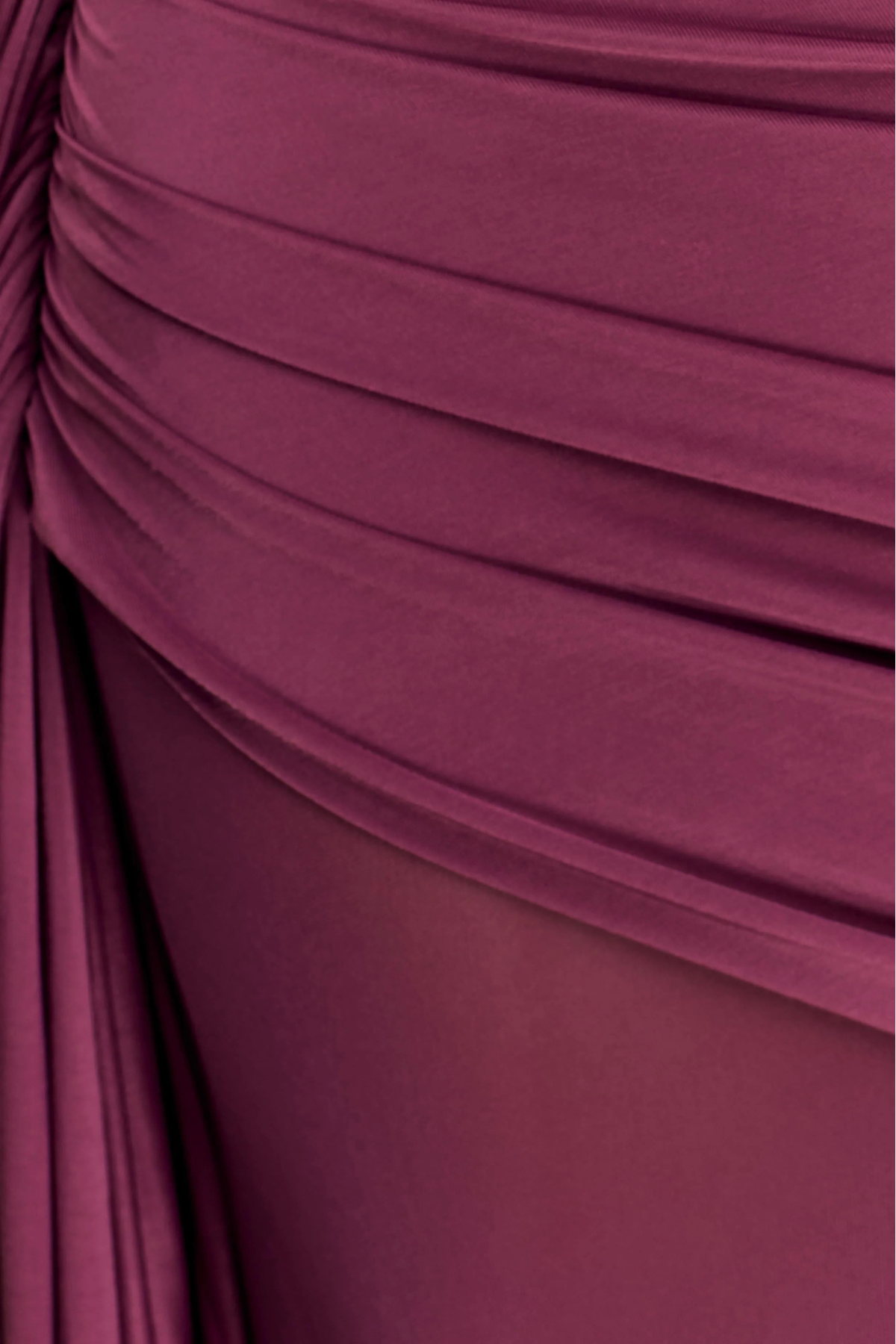 Kerra One Shoulder Ruched Maxi Dress - Purple