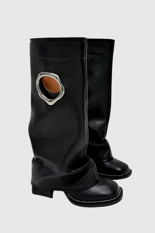 Kianya Metal halo Boots - Black
