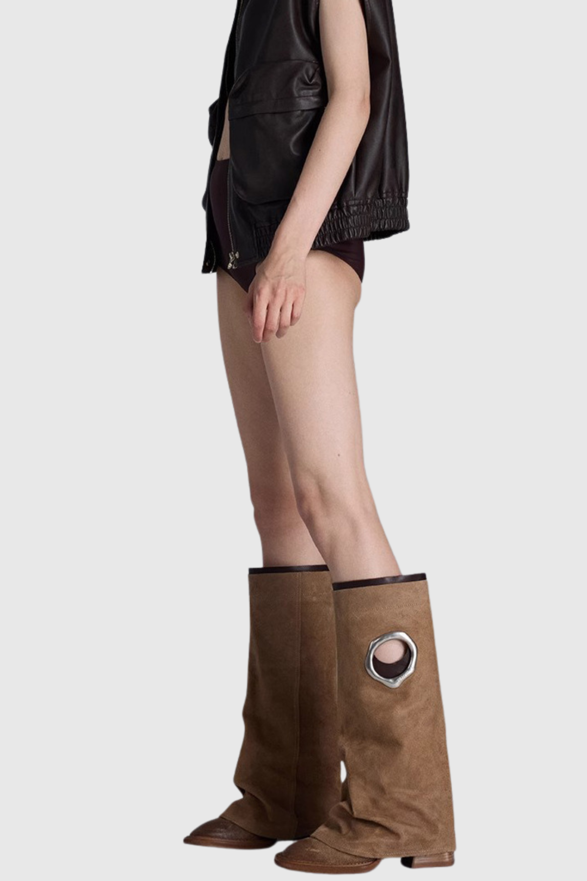 Kianya Metal halo Boots - Khaki