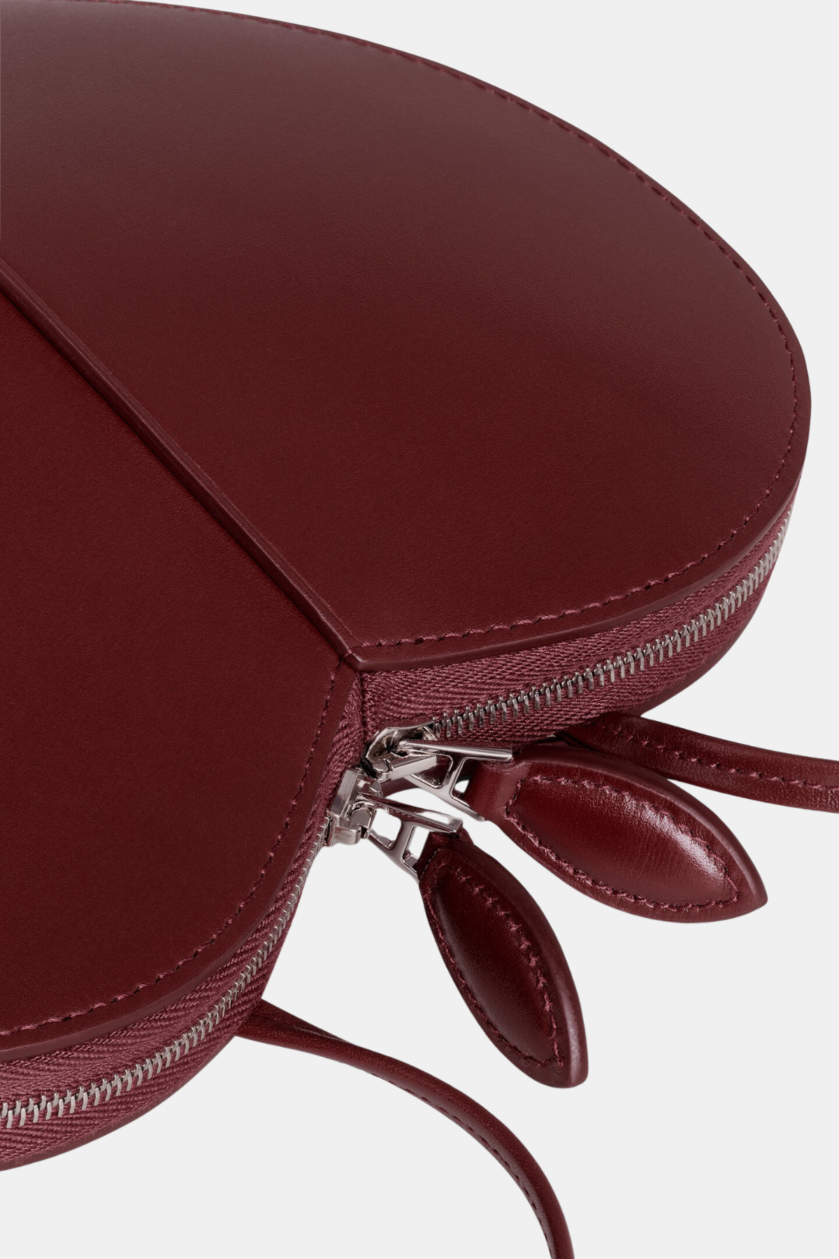 Kyaia Heart Leather Shoulder Bag - Wine