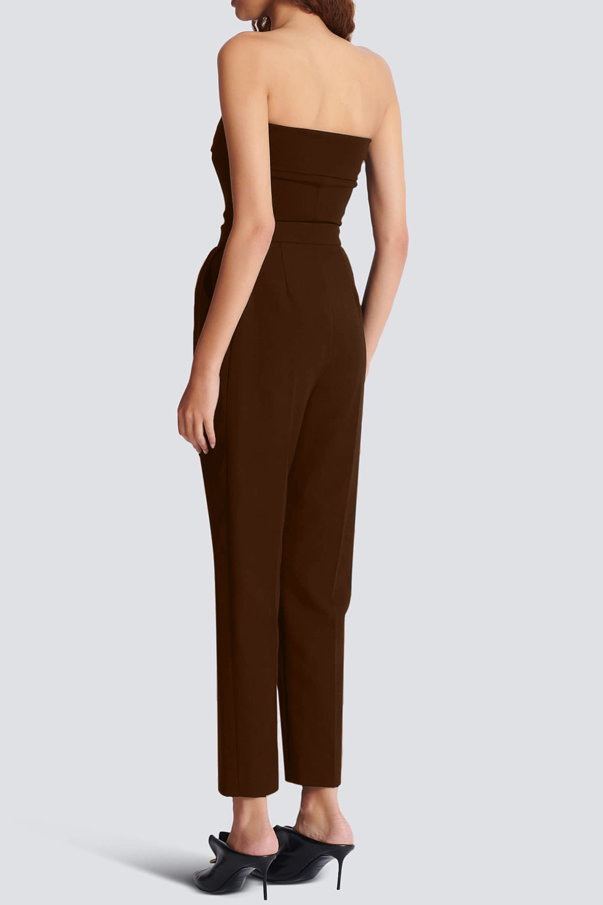 Latania Strapless Belted Bodysuit - Brown