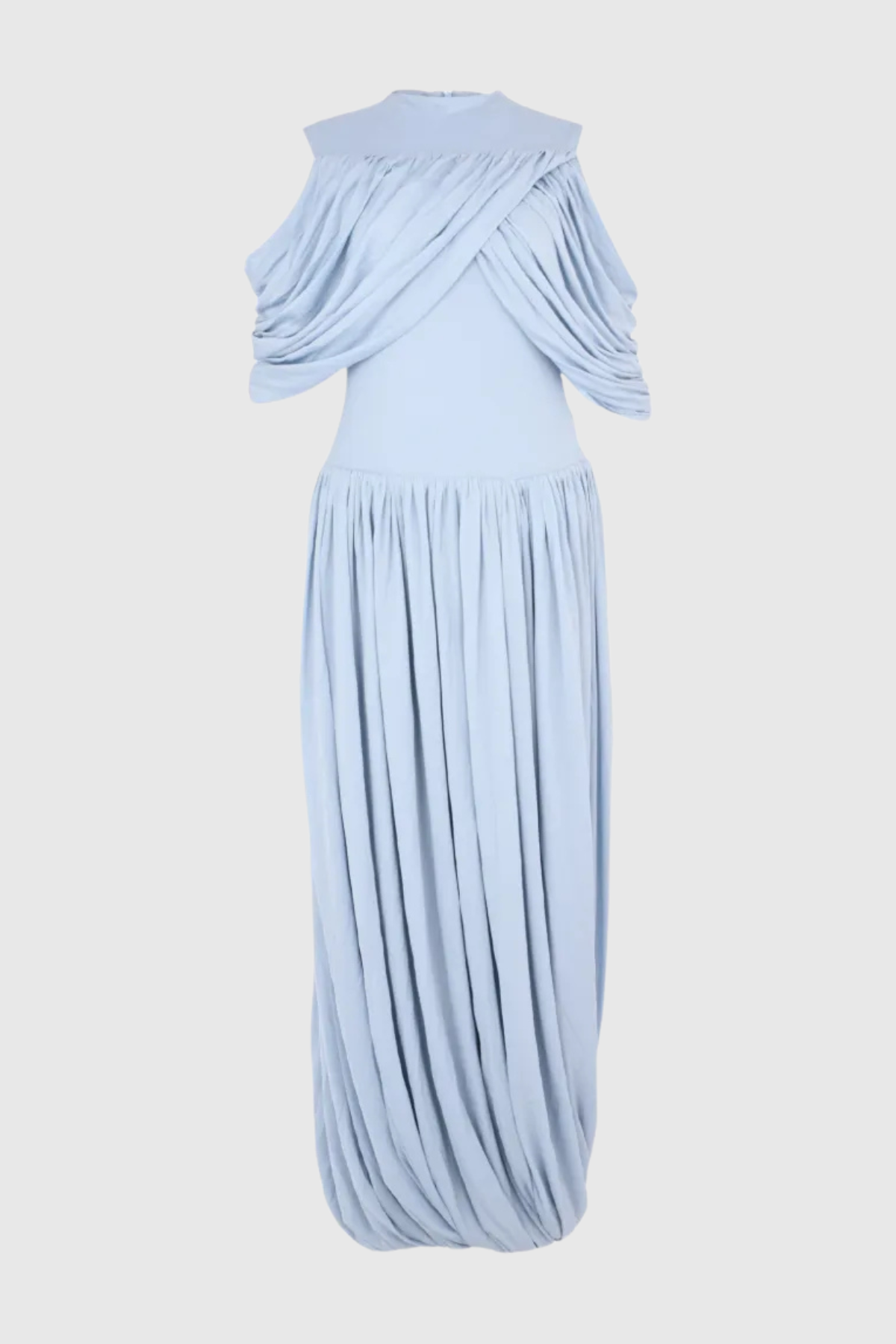 Lavivi Draped Cutout Maxi Dress - Blue