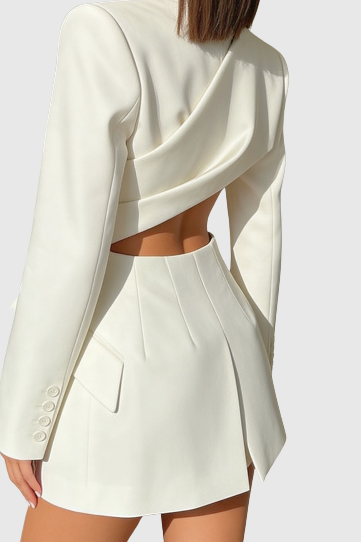 Layla Cutout Bow-embellished Blazer - White