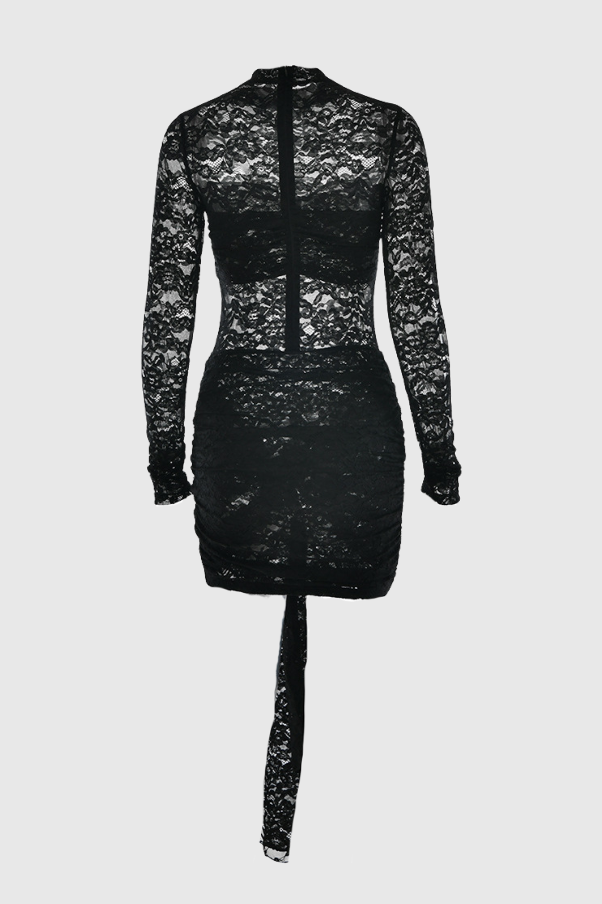 Leade Lace Draped Mini Dress