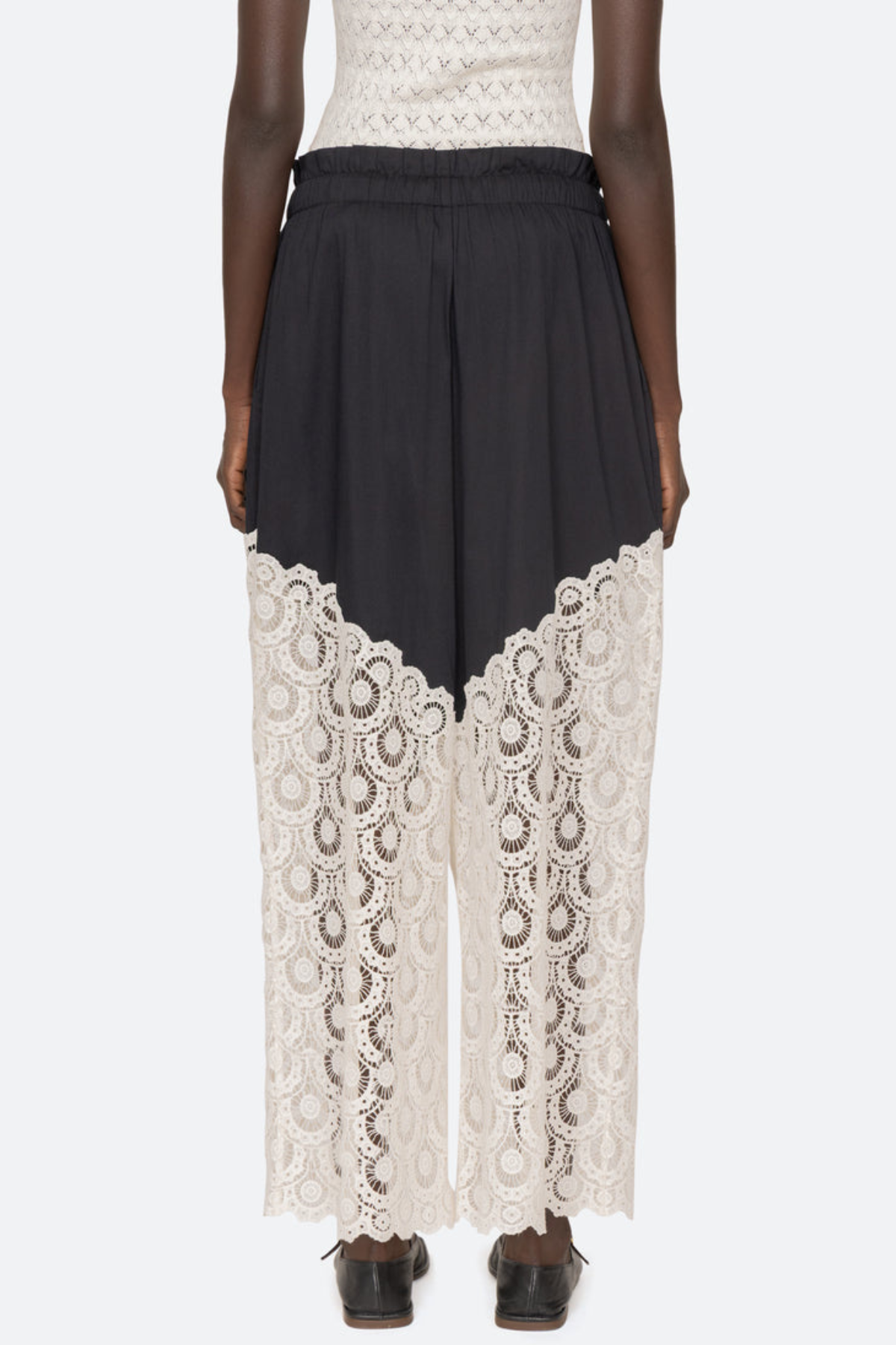 Lidoia Lace Panel Pants