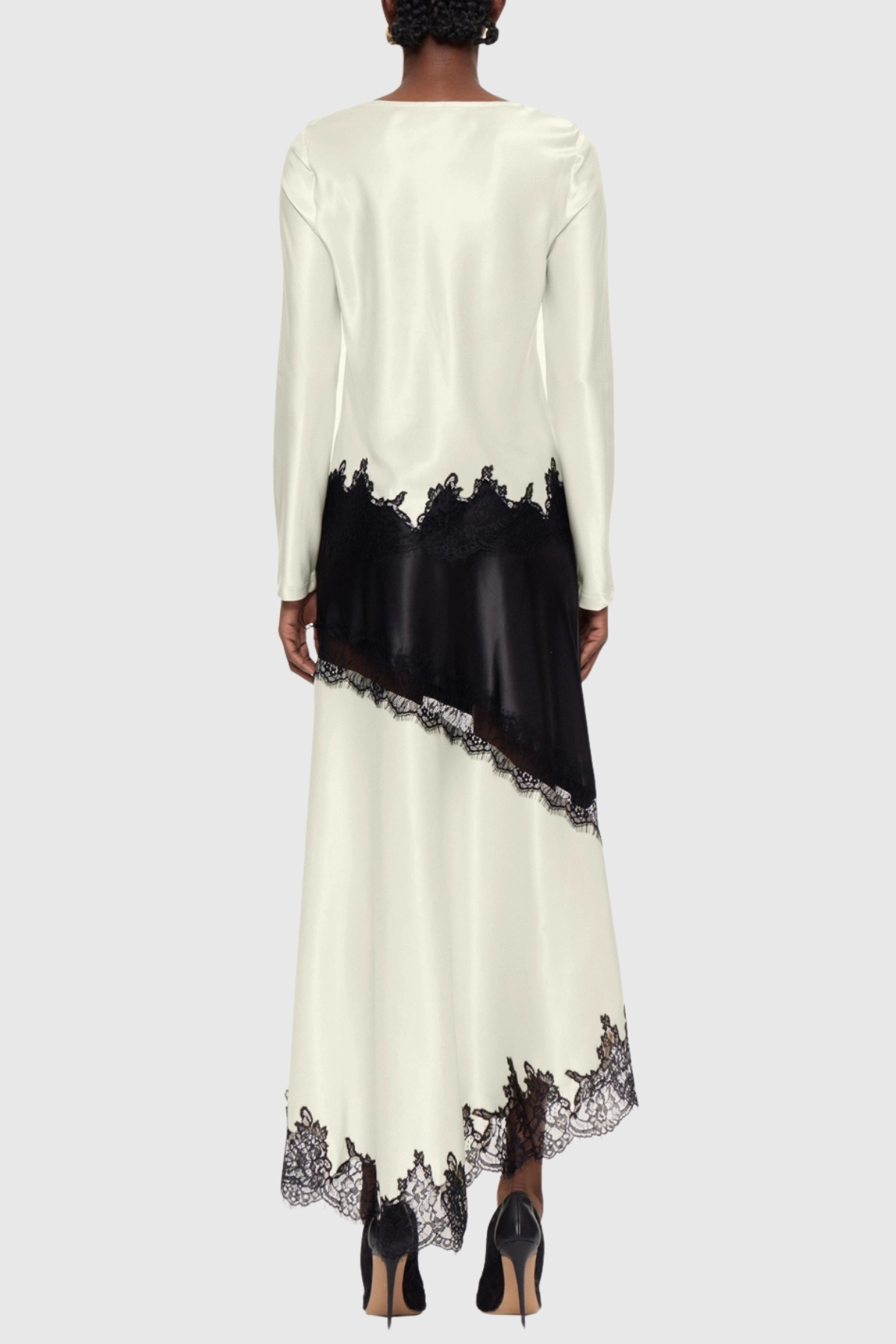 Liggy Plunge Lace Top & Midi Skirt Set