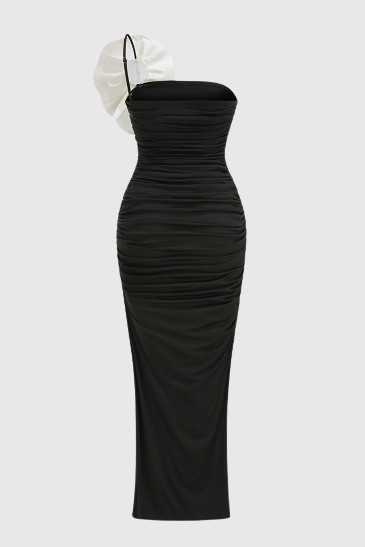 Lorenza One Shoulder Floral Ruffle Maxi Dress