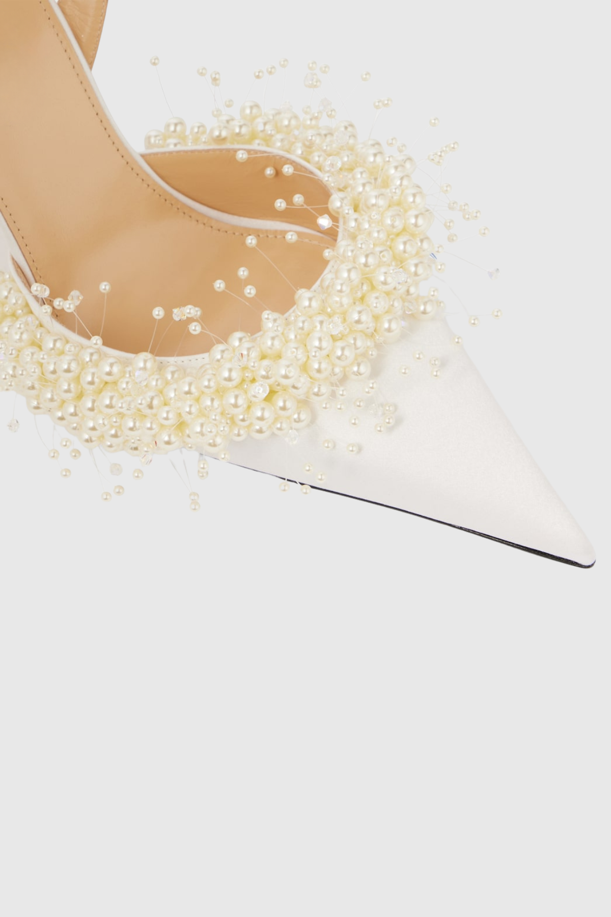 Lpril Pearl Satin Slingback Pumps