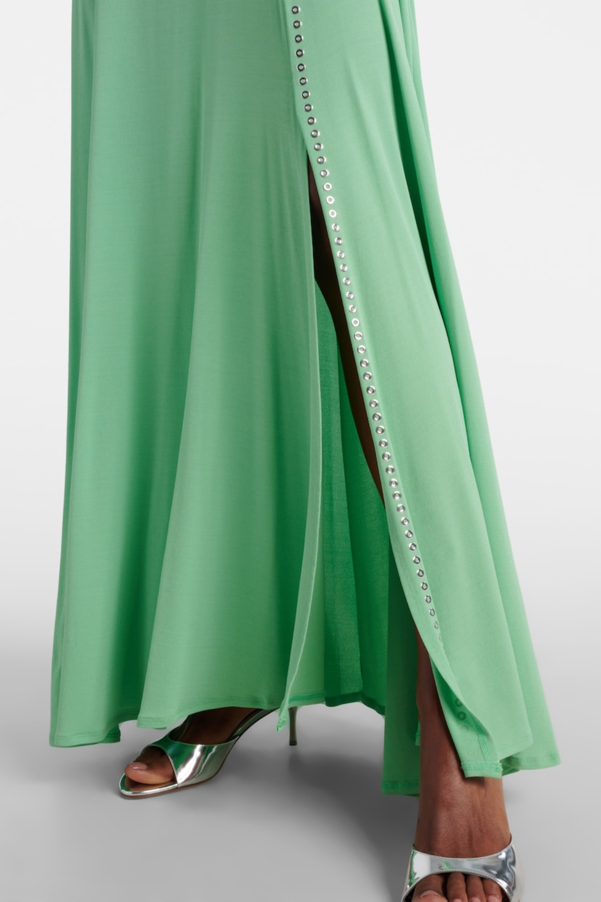 Lupina Cutout Embellished Crop Top & Maxi Skirt Set