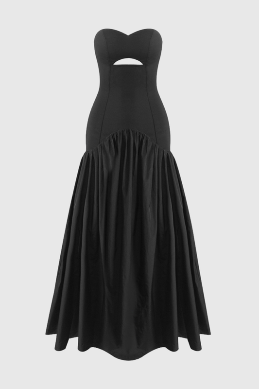 Lvren Strapless Cutout Ball Maxi Dress