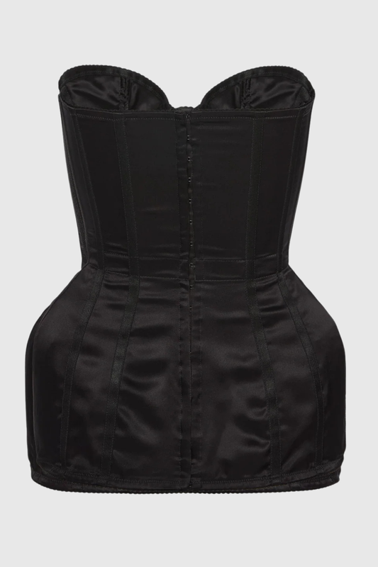 Madiaza Satin Corset - Black
