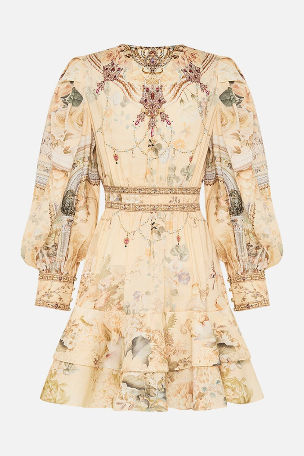 Makiko Printed Frill Mini Dress
