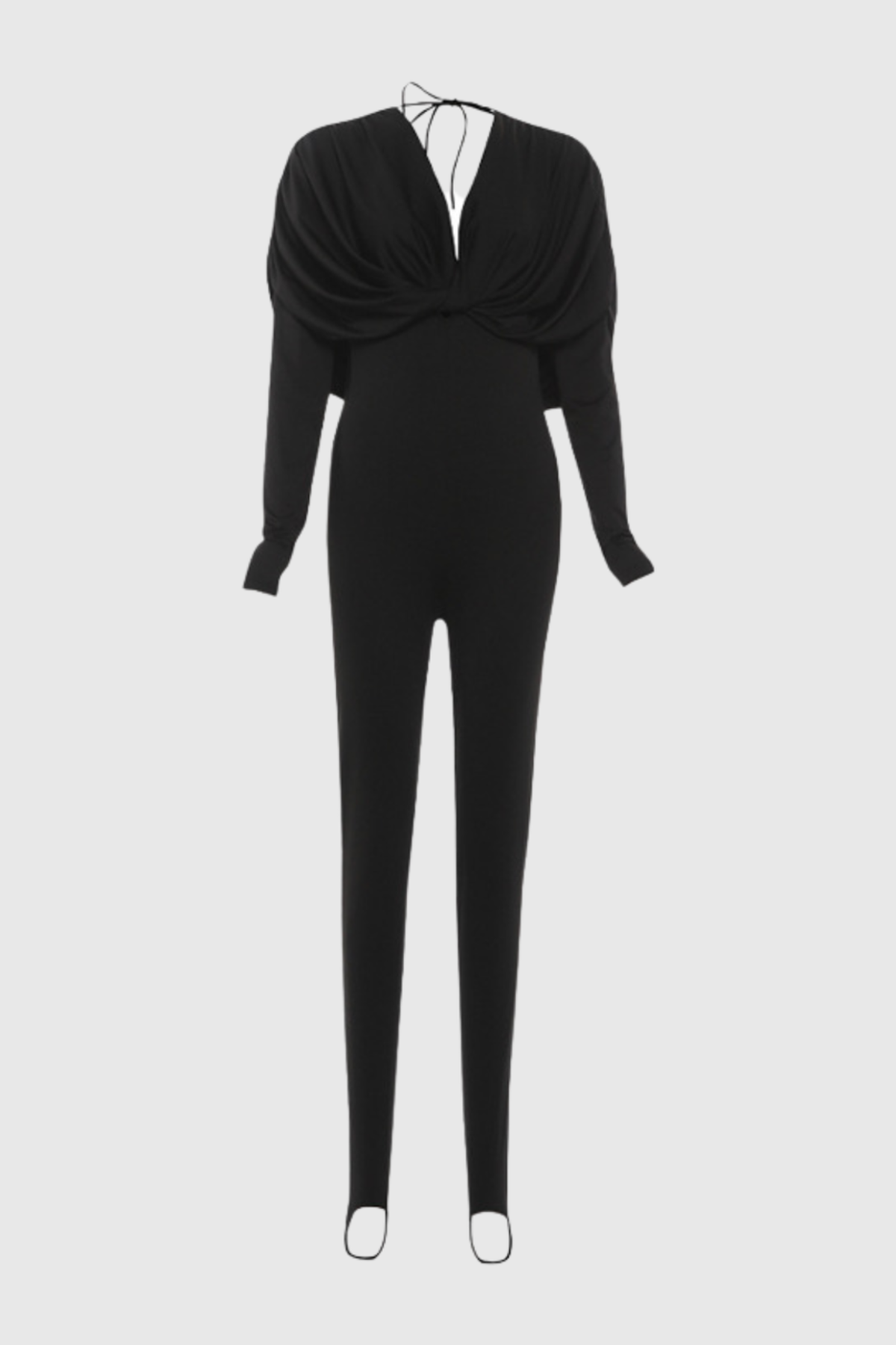 Malaci Plunge Draped Jumpsuit