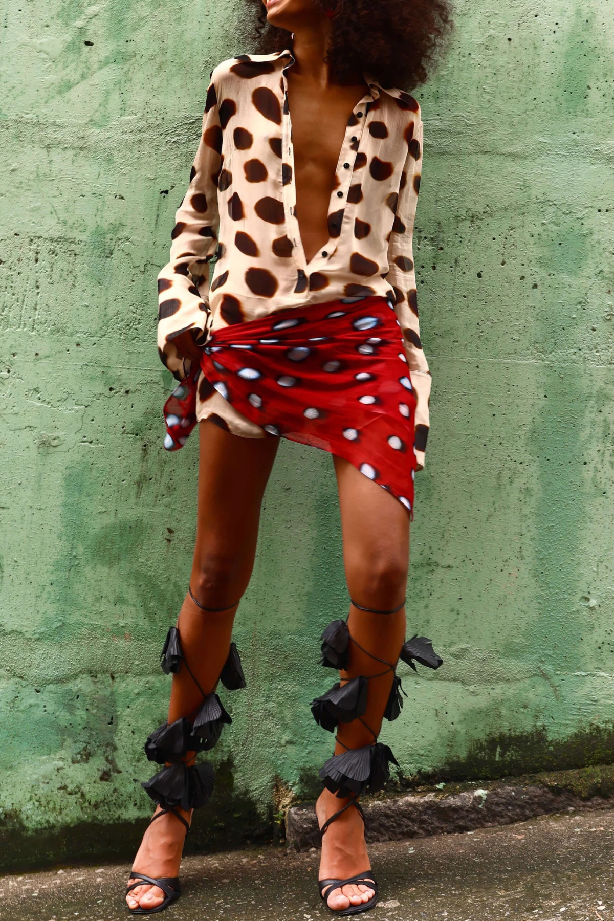 Meera Print Mini Shirt Dress