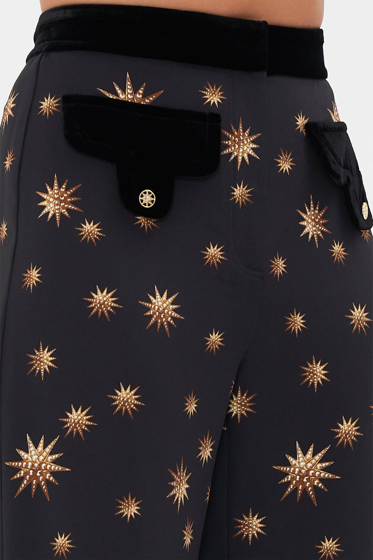 Merita Star Embroidered Feather Blazer & Pants Set