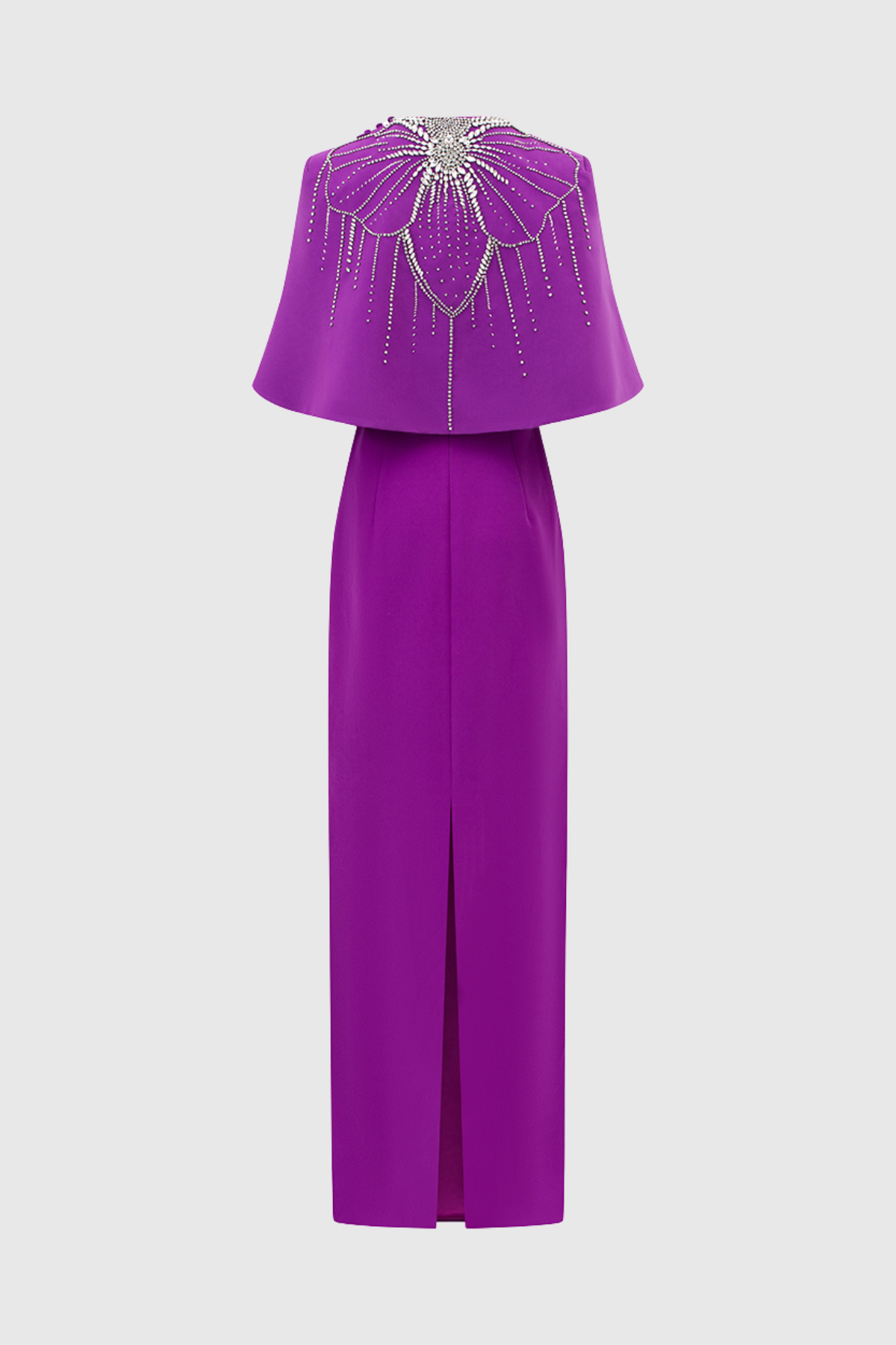 Murra Crystal Embellished Cape Maxi Dress