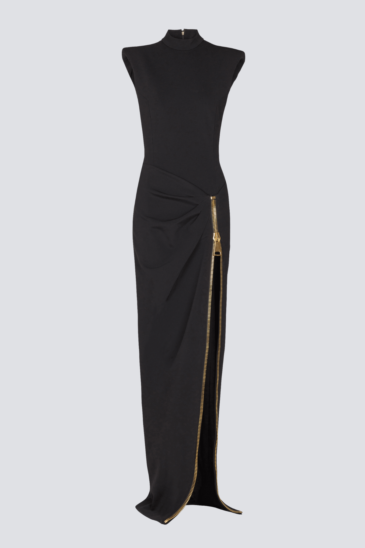 Nakoa Sleeveless Zip Split Maxi Dress - Black