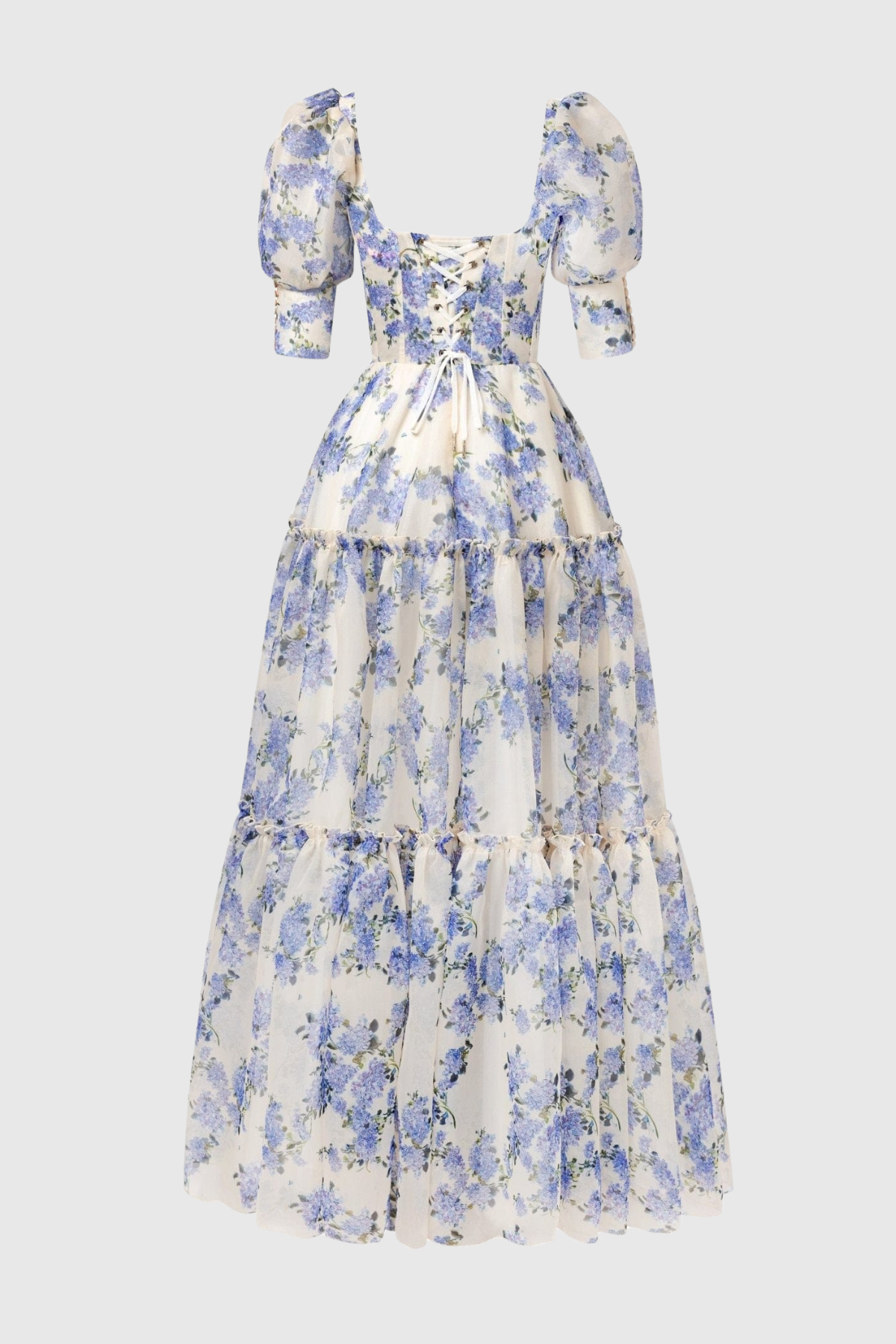 Nana off Shoulder Floral Print Maxi Dress - Purple