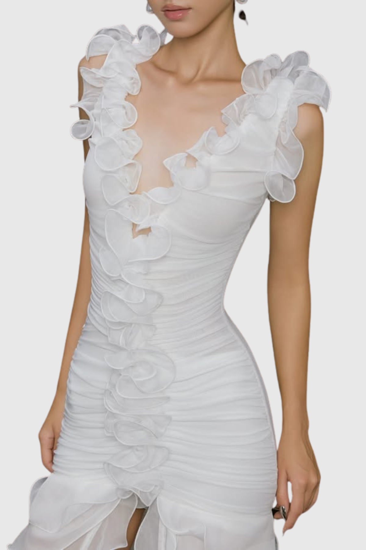 Naniella Ruffle Ruched Maxi Dress