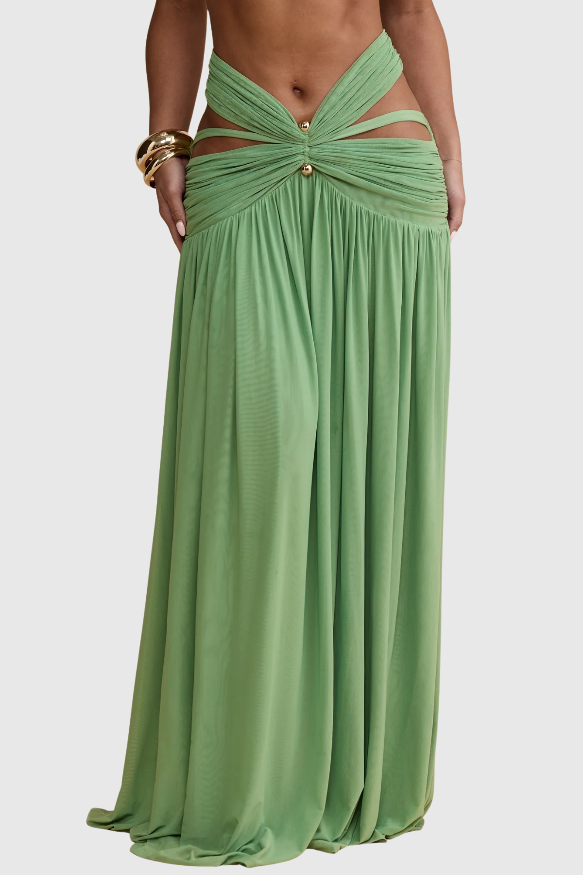 Nirvana Halter Top & Maxi Skirt Set - Green