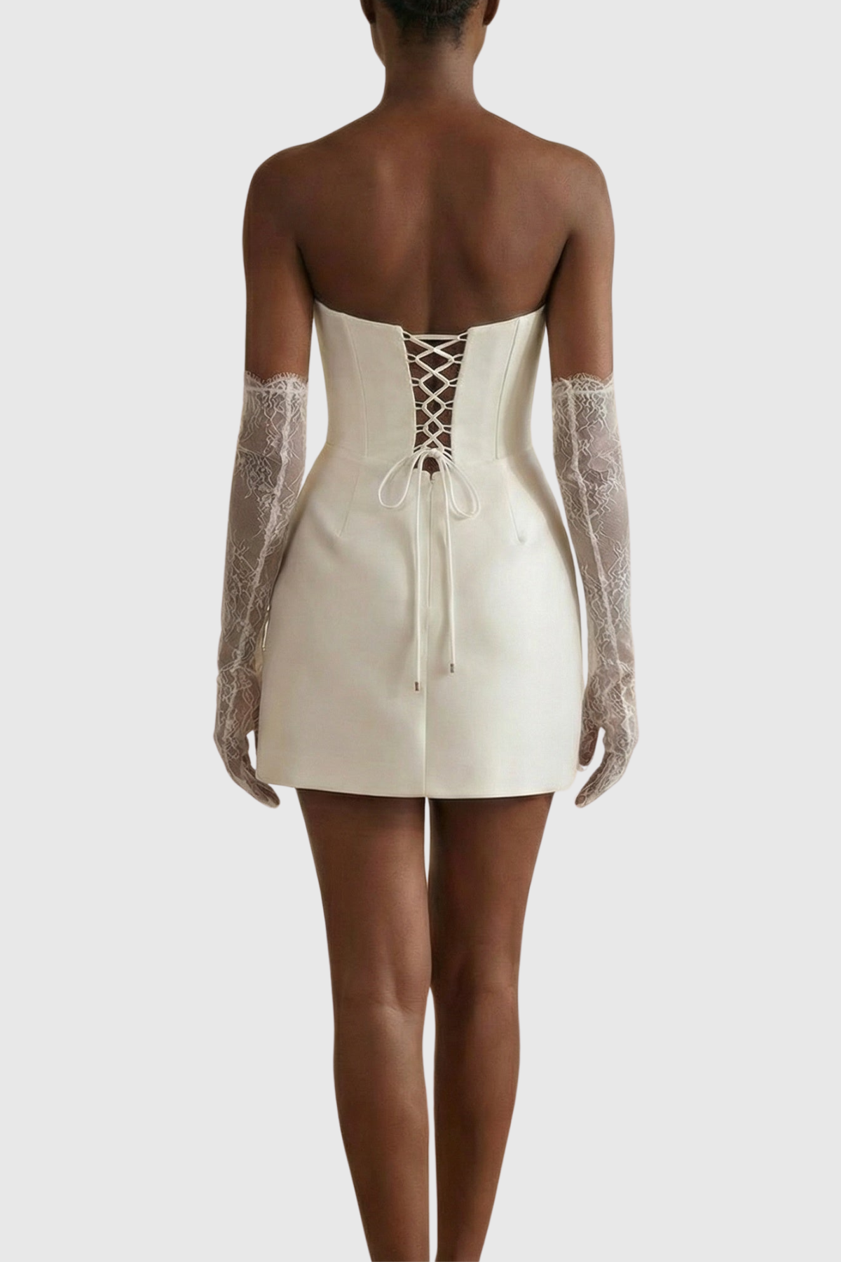 Nuria Strapless Crystal Mini Dress