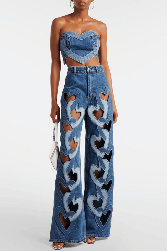 Odalys Heart Denim Top