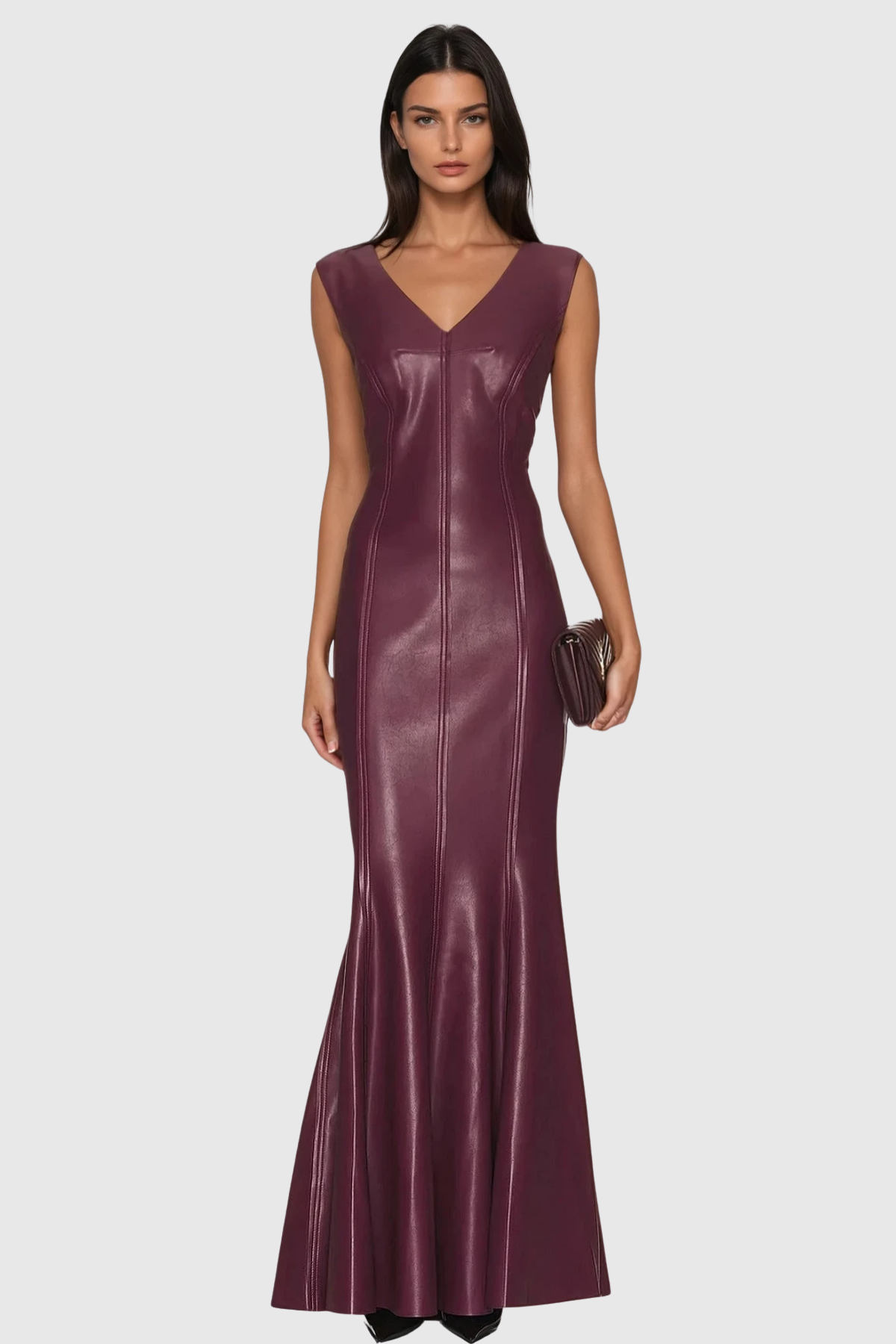 Ollie Sleeveless Leather Maxi Dress