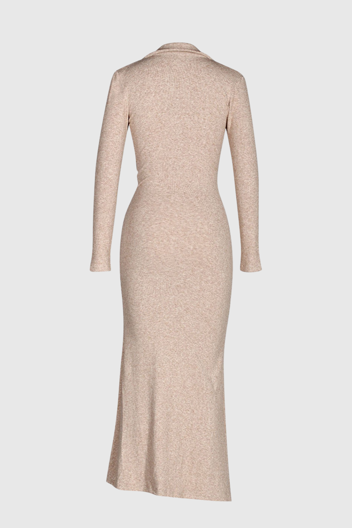 Omara Bow Tie-waist Knit Midi Dress - Khaki