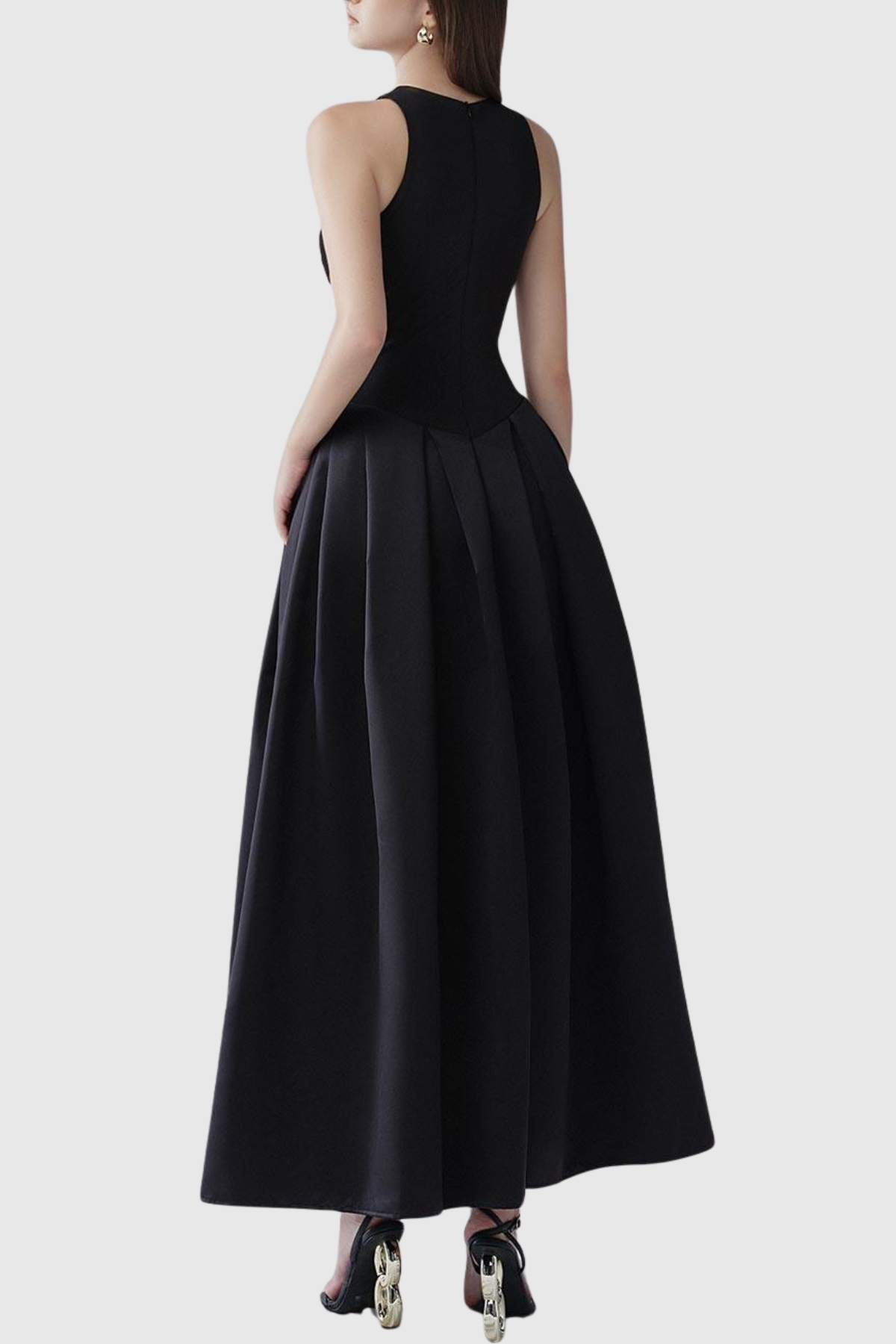 Orlando Cold Shoulder Sleeve Maxi Dress - Black
