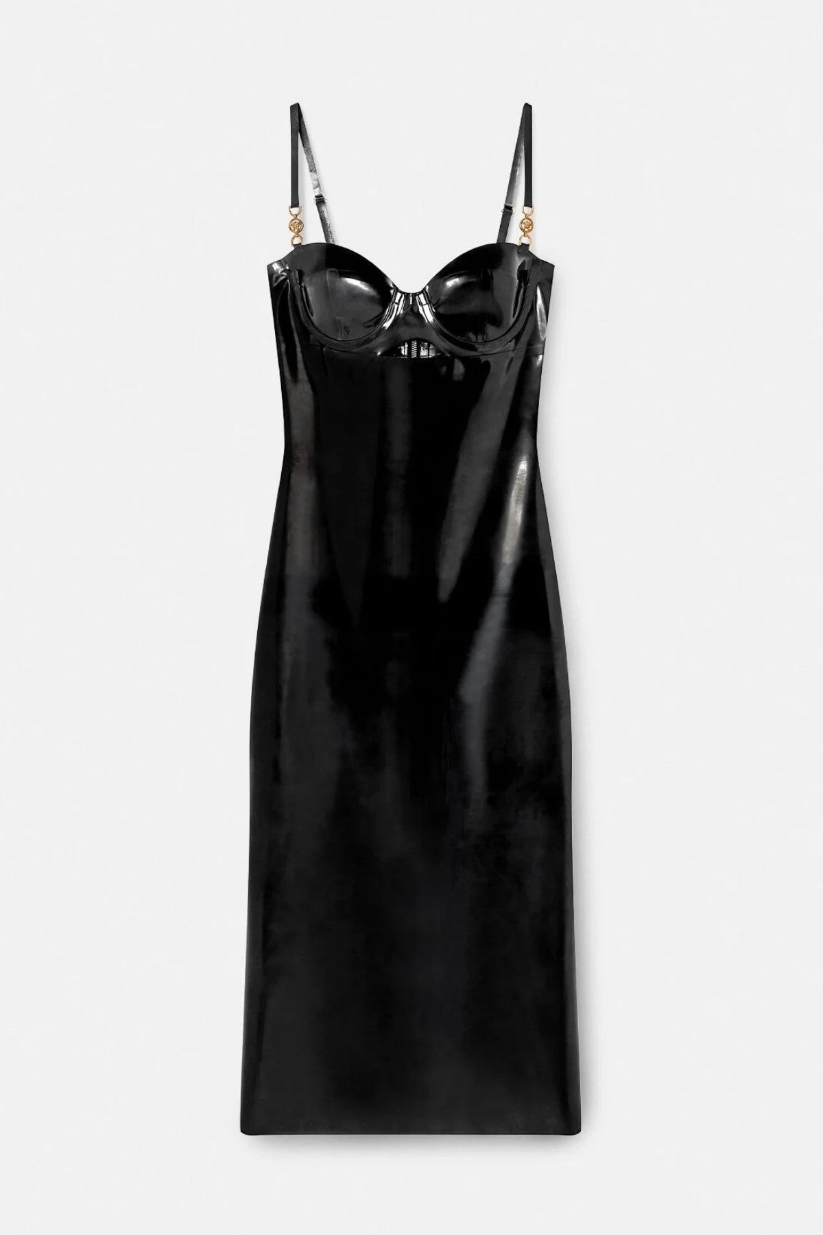 Oscera Latex Cutout Midi Dress