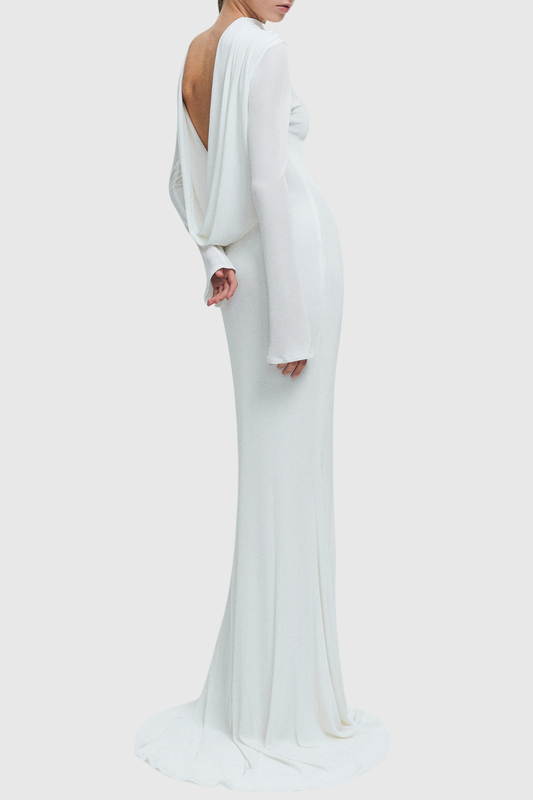 Oswin Backless Draped Maxi Dress